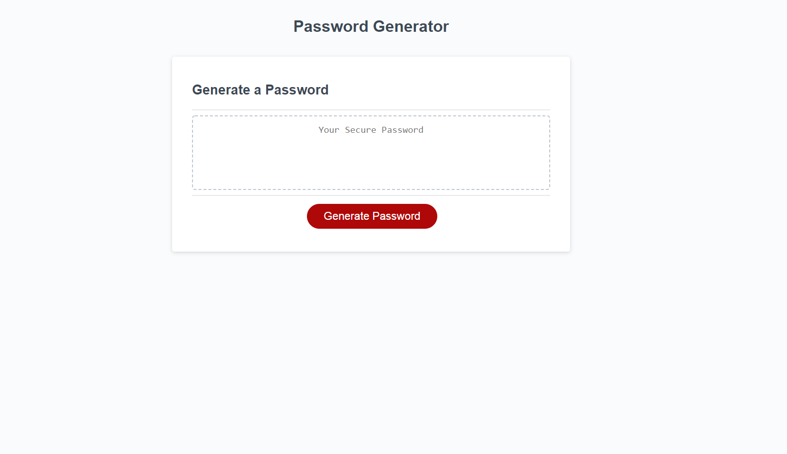 Password Generator
